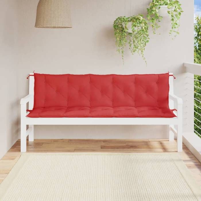vidaXL Coussins de banc de jardin Lot de 2 - vue 9