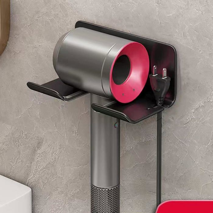 2 Support Sèche-cheveux, Sèche-cheveux Mural Salle De Bain Sans Perçage