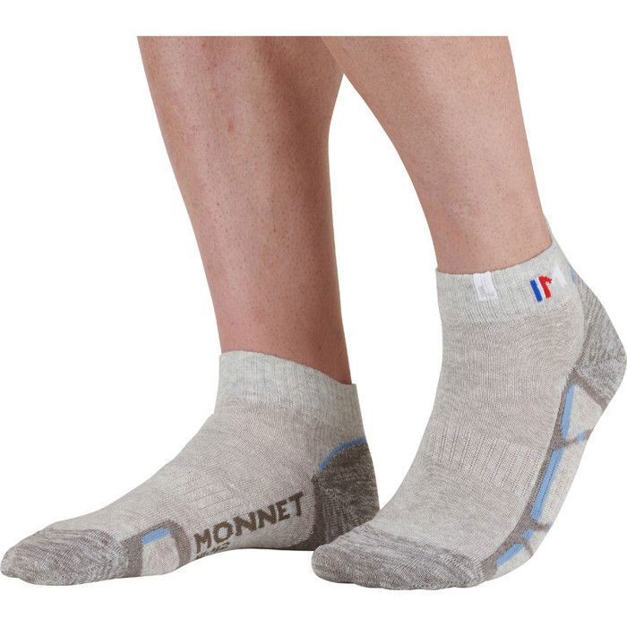 Chaussettes Monnet Trek Lin Basse - gris/bleu