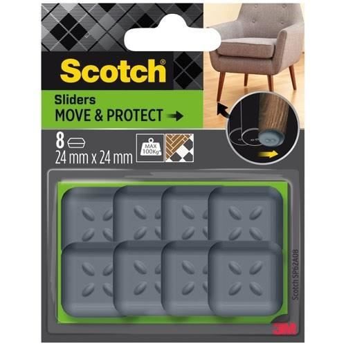 Patin glisseur adhésif carré Scotch ø24 mm