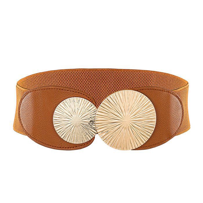 Ceinture Large élastique Pour Femmes MESU - 3 Couleurs, 6 Tailles (65-95 Cm), Boucle En Alliage, Style Minimaliste