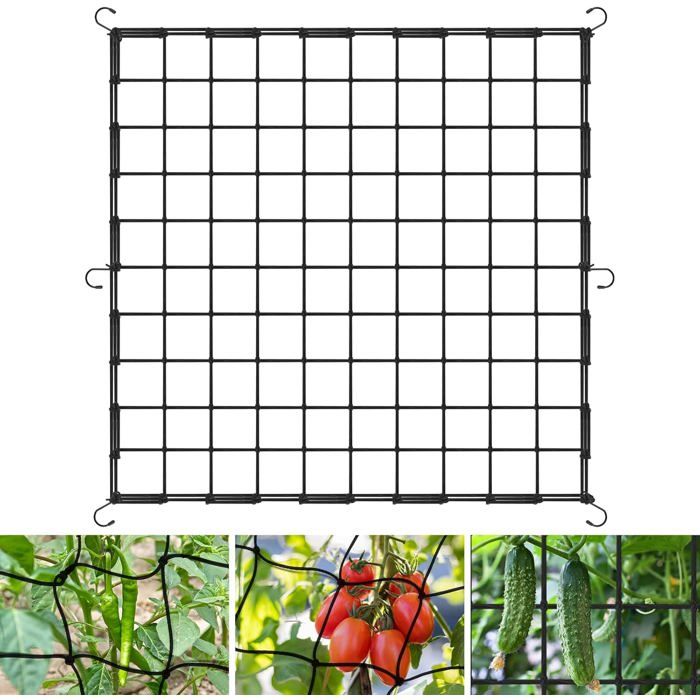Filet De Culture élastique 120x120 Cm Avec Crochets - Pour Plantes Grimpantes, Légumes, Fruits, Serre, Balcon - 8