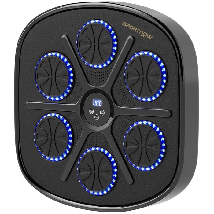 Machine de boxe musicale - SPORTNOW - 9 vitesses et modes - Bluetooth - gants de boxe respirants - noir Machine de boxe musicale - SPORTNOW - 9 vitesses et modes - Bluetooth - gants de boxe respirants - noir