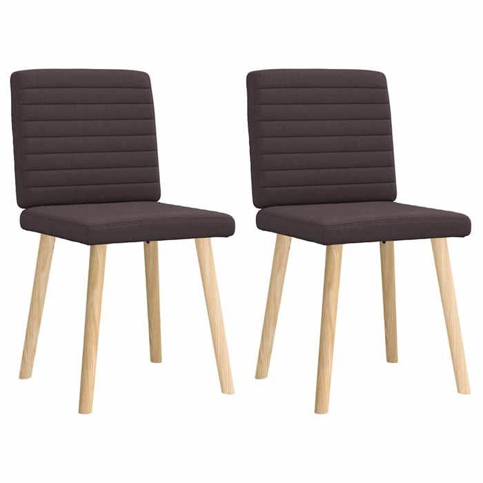 TOP 2025* Chaises à manger Scandinave Chaise Cuisine lot de 2 marron foncé tissu LV534