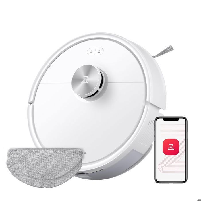 Roborock Q7 M5 Set Aspirateur Robot Laveur 10000 Pa Double Anti emmêlement Navigation avec LiDAR PrécisBlanc - Roborock