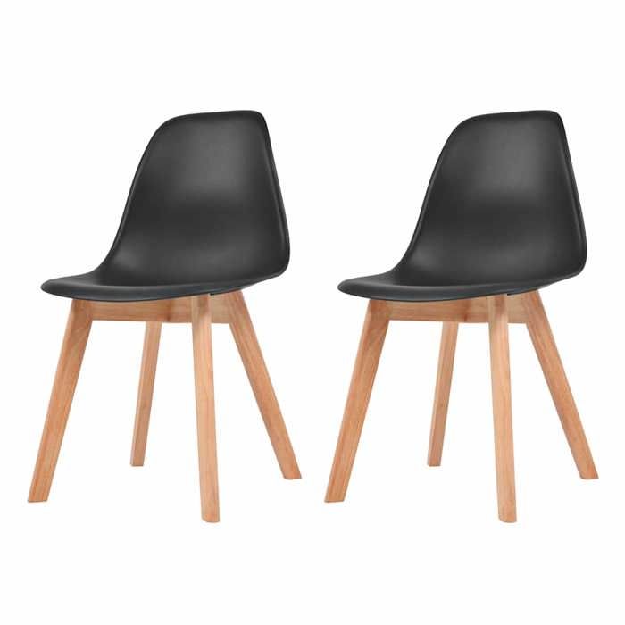 SALE 2025Chaises à manger - lot de 2 - Chaises de Salon - Noir Plastique - 41x45x79 cm 9 95 Kg 8382
