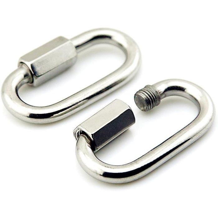Arbo-Inox Mousqueton à vis avec chas 80 mm 8 mm