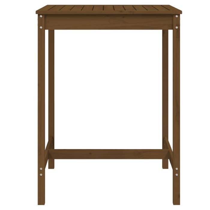 Black Friday Table à dîner de jardin BURKE 2/4 PERSONNES marron miel 825x825x110 cm bois massif de pin TTT614