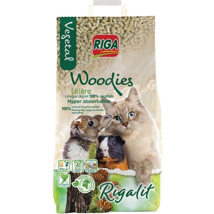 Litière végétale pour chat et rongeurs - JOZSI -Litière pour chat et rongeurs Fibre De Bois 4 Kgpoids 4 Kgfibre de bois naturelle