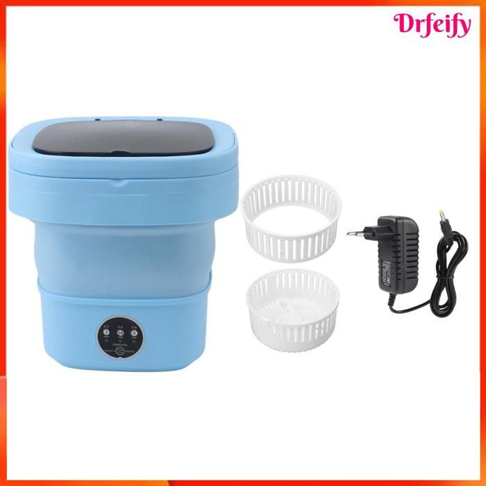 Petite machine à laver pliante - AKOZON - Portable pliable - 100-240 V - Grande capacité - Déshydrateur intégré