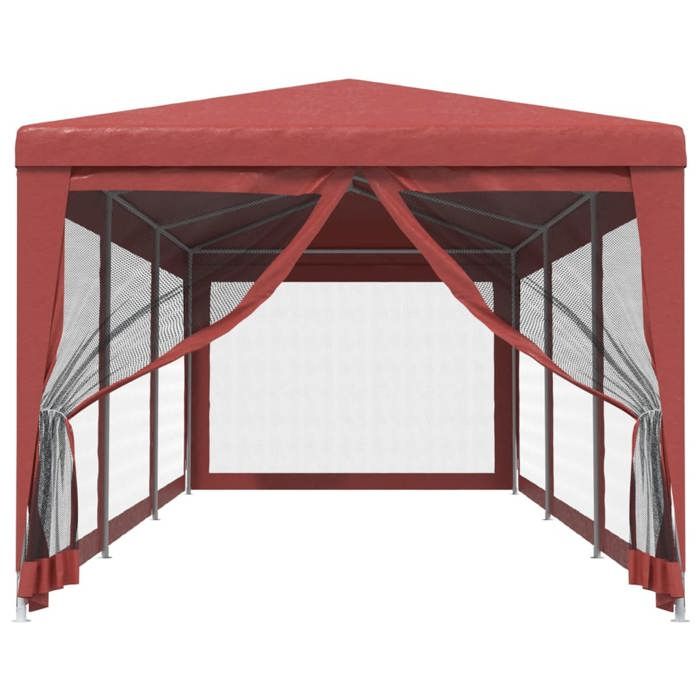 BARNUM Rouge - LEMON® Tente de fête avec 8 parois latérales en maille Rouge 3x9m PEHD - J5840603