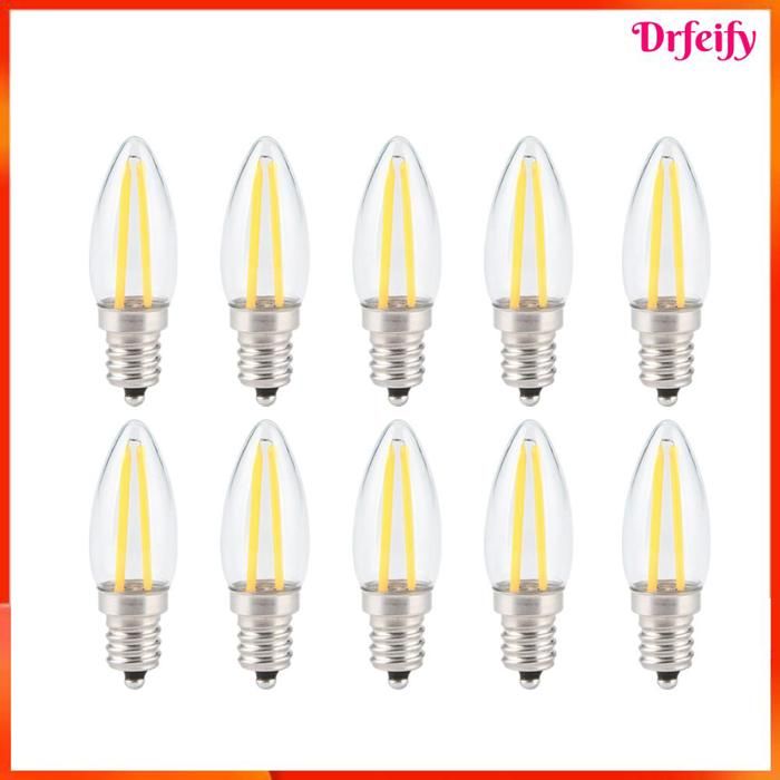 Ampoule LED - AKOZON - Filament E12 - 1 5W - Dimmable - Pack 10