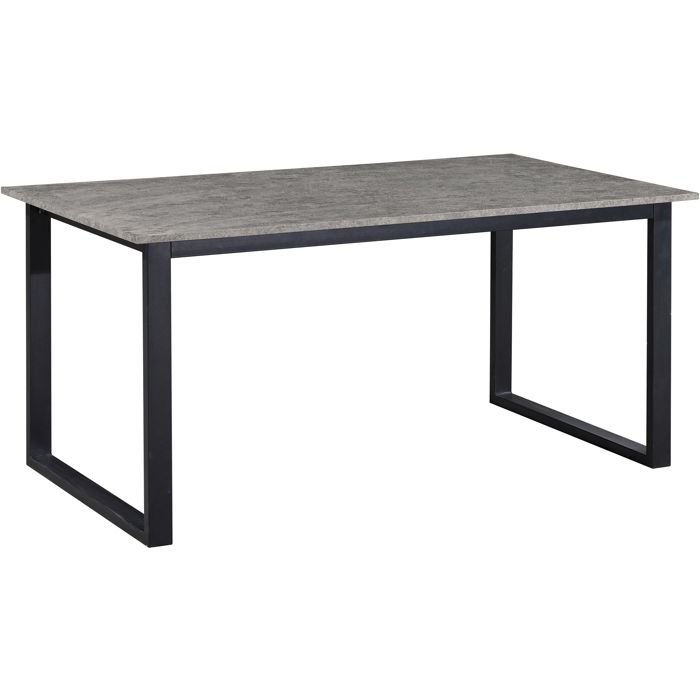 Luton-table à Manger 160x90 Cm 6 Places Aspect Béton