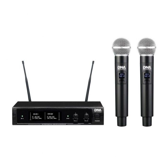 Microphone vocal sans fil - DNA PROFESSIONAL - DNA DJ DUAL VOCAL - Transmission sans fil - Son clair - Boîtier robuste
