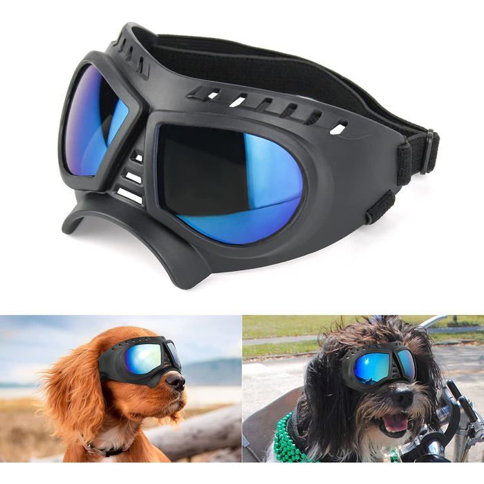 Lunettes de protection pour chien protection oculaire réglables faciles à porter lunettes de soleil avec protection UV