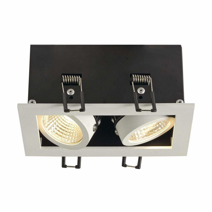 spot plafond Build-in Kadux double 2 x w cob LED 3000 K 15 ° pilote clip plumes Blanc 115711