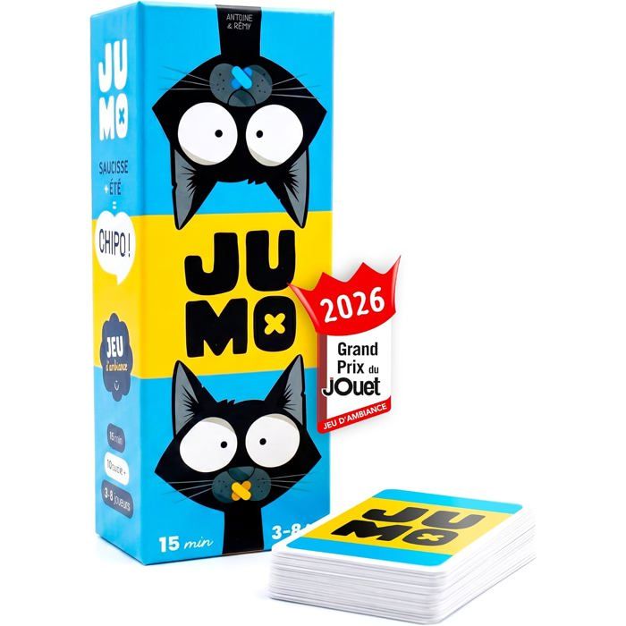 JUMO – Jeu de Société d’Ambiance – Grand Prix du Jouet 2026 – Drôle & Rapide JUMO – Jeu de Société d’Ambiance – Grand Prix du Jouet 2026 – Drôle & Rapide
