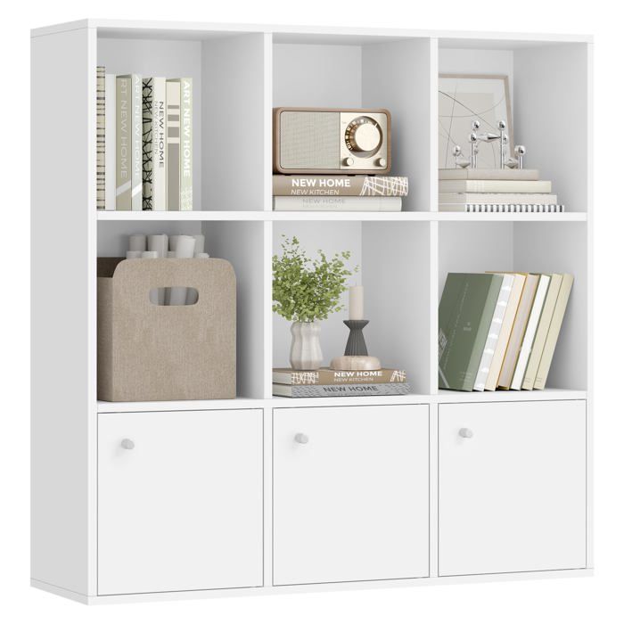 Bibliothèque Étagère sur 3 ux avec 3 Placs en Bas 9 Cube (29P x 975L x 975H cm) 9 Cube (29P x 97 5L x PETIT MEUBLE DE RANGEMENT