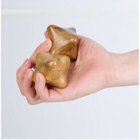Boules De Massage Baoding En Bois D'ébène – Sculptées, Exercice Des Mains – Neuves