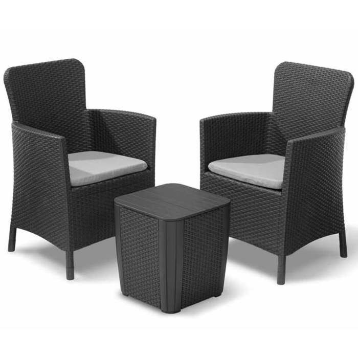 Allibert Mobilier Pour Balcon Miami 5 Pcs Graphite 223815 Achat