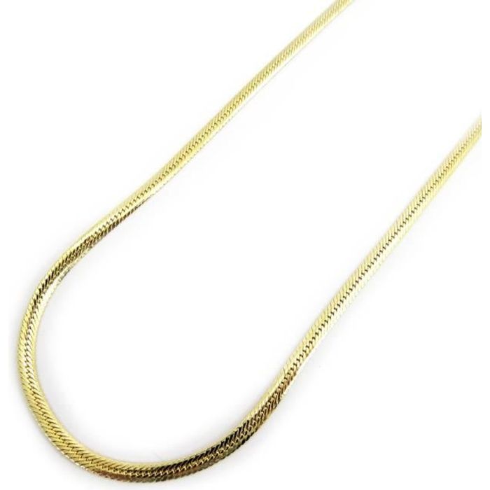 Collier Maille Anglaise Plaqué Or 18 Carats Murat - Longueur 41cm, épaisseur 4mm
