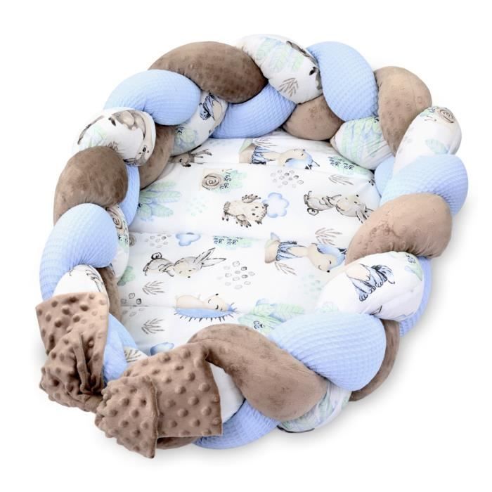Nid Bébé Totsy Baby 75x45cm - Cocon Nouveau-né Double Face - Coton Et Velours - Fabriqué UE