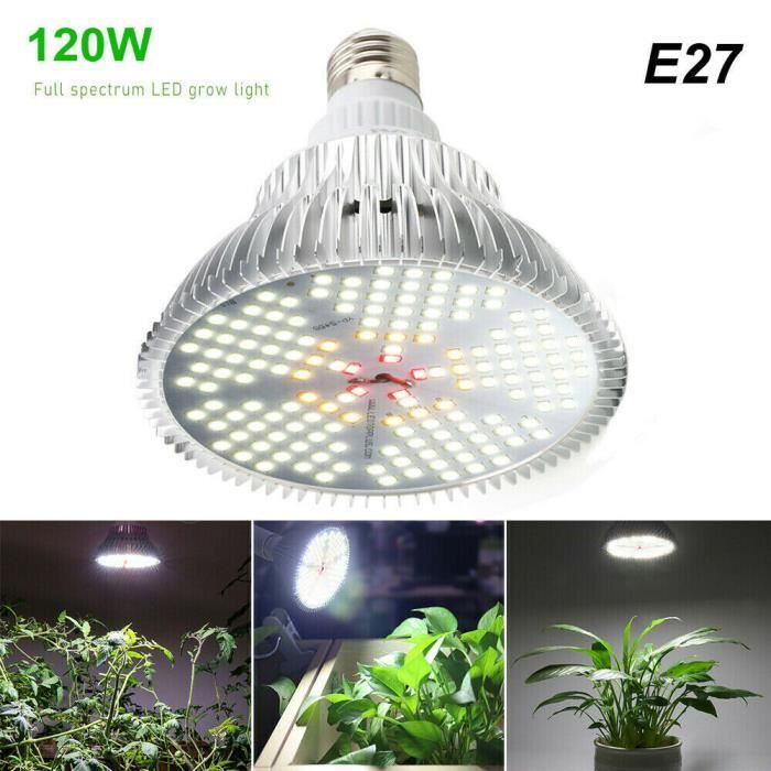 120W Ampoule lampe horticole led E27 croissance floraison spectre