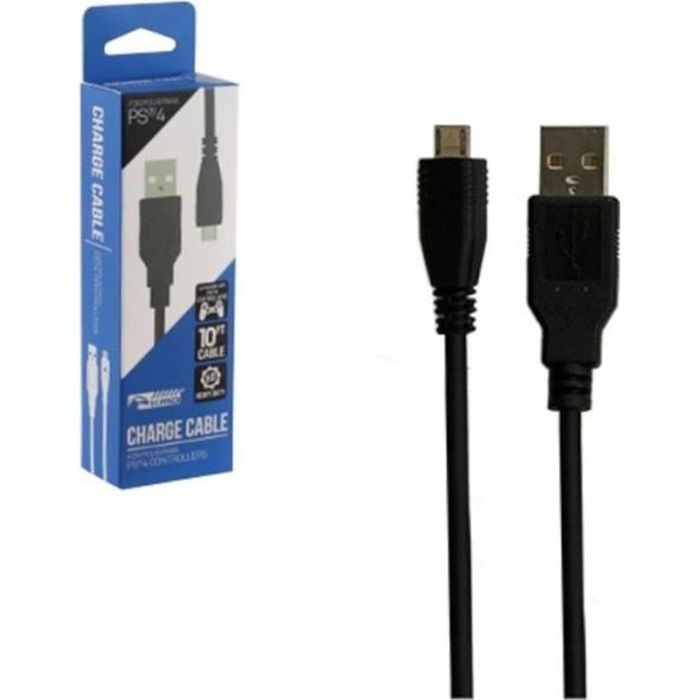 Câble de Chargement Recharge USB 3 mètres Pour Manette Pad Joystick Sony  PlayStation 4 PS4 - Cdiscount Informatique