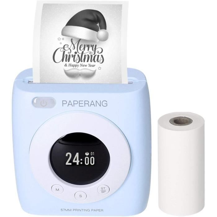 Mini Imprimante Photo Portable, Bluetooth Imprimante Thermique Sans Fil avec 13 Rouleaux de Papier, LED à Sept Couleurs - Informatique Mini Imprimante Photo Portable, Bluetooth Imprimante Thermique Sans Fil avec 13 Rouleaux de Papier, LED à Sept Couleurs - Informatique