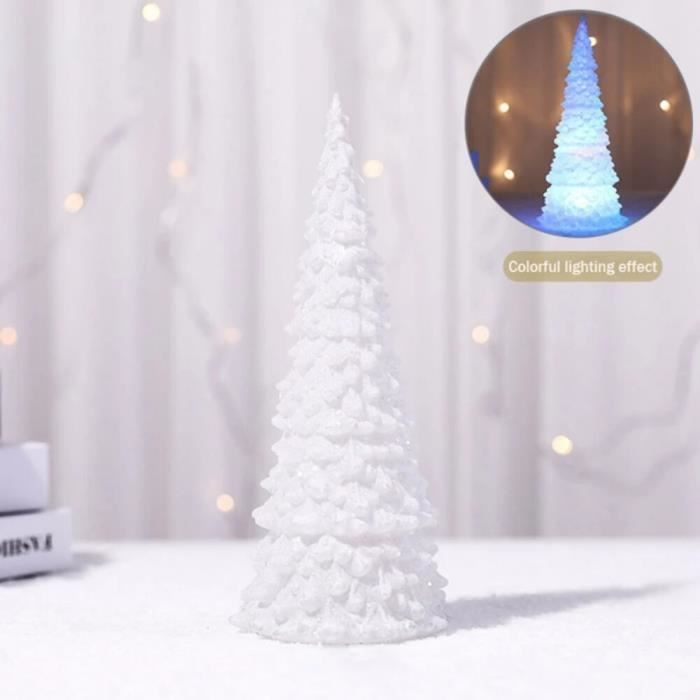 Sapin de Noël Lumineux LED Coloré,Lumière de Nuit,Fibre Optique white