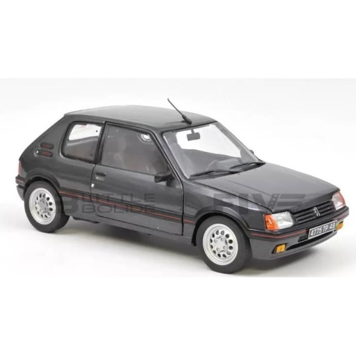 Voiture Miniature de Collection - NOREV 1/18 - PEUGEOT 205 GTi 1.6 - 1988 - Grey - 184845