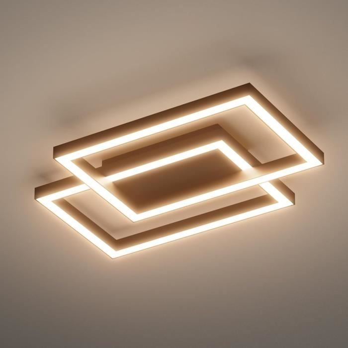 Plafonnier LED Moderne 4 Spots Pivotants 20W 3000K Noir - Salon Cuisine - B.K.Licht