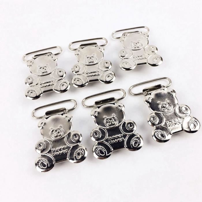 10pcs Kam Plastique Sucette Clips mignon porte-jarretelles Boucle Anneau de Dentition Tetine Jouet Mannequin