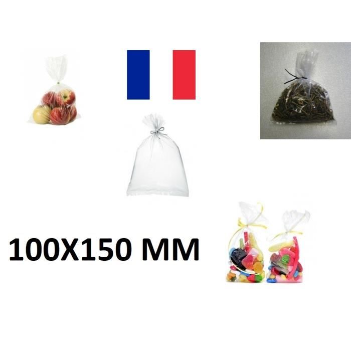 Lot De 500 Sachets Zip Plastique 10x10 Cm Transparents - 50 Microns - Neuf