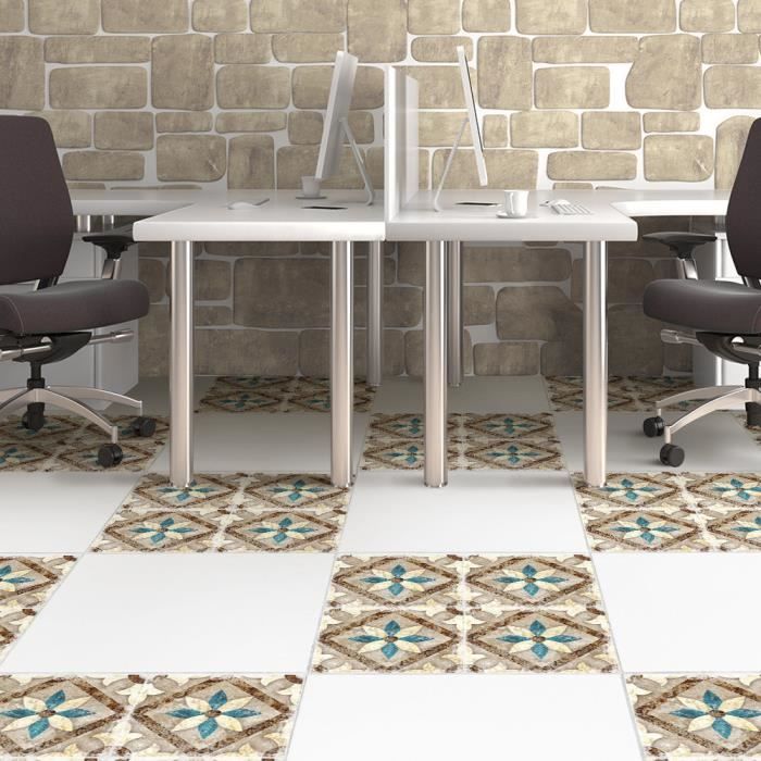 Arts Menagers 4pcs Carrelage Adhesif Au Sol Autocollant Mural