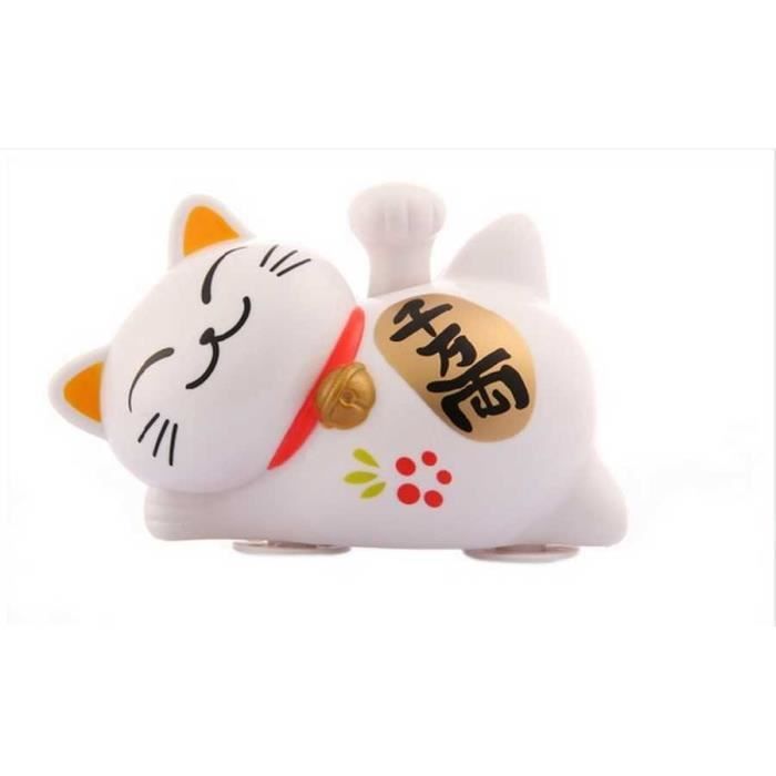 Maneki Neko Chat Porte-bonheur Noir - 15 Cm - Figurine Asiatique - Freak Scene