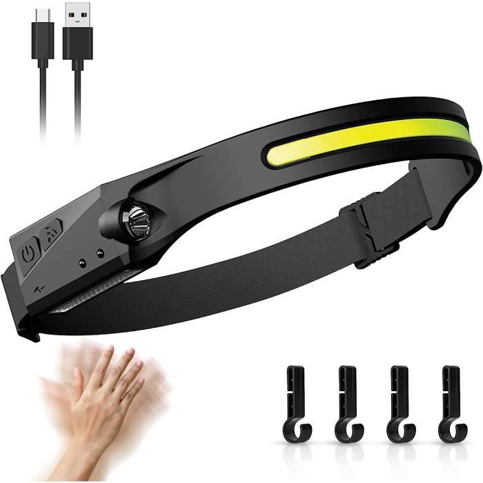 Lampe Frontale Rechargeable Solaire Et USB - Étanche, Avec Détecteur De Mouvement - Pour Vélo, Camping, Randonnée, Pêche - Couleur Aléatoire - 9