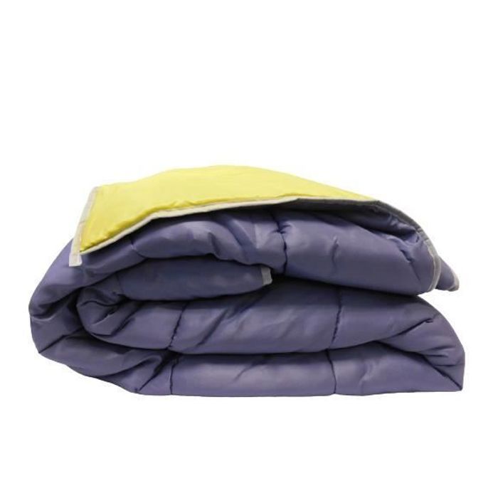 Couette Bicolore Violet/Anis - 240 x 260 - LÉGÈRE - MORTREUX