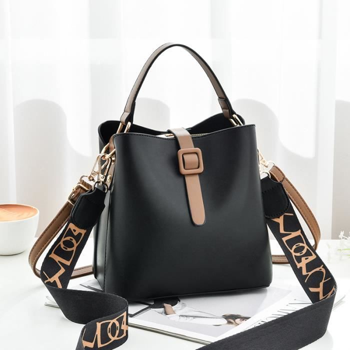 Sac seau femme discount noir