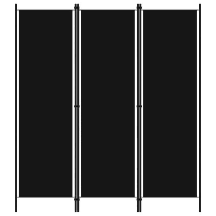 60167®Mobilier - BEST Cloison amovible - JILI Cloison de séparation Paravent 3 panneaux Noir 150x180 cm BEST150 x 180 cm 60167®Mobilier - BEST Cloison amovible - JILI Cloison de séparation Paravent 3 panneaux Noir 150x180 cm BEST150 x 180 cm