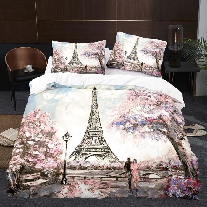 Parure De Lit Réversible DSN Minnie – Rose à Pois Blancs, Copripiumino 140x200 Cm E Federa 65x65 Cm, 52% Cotone