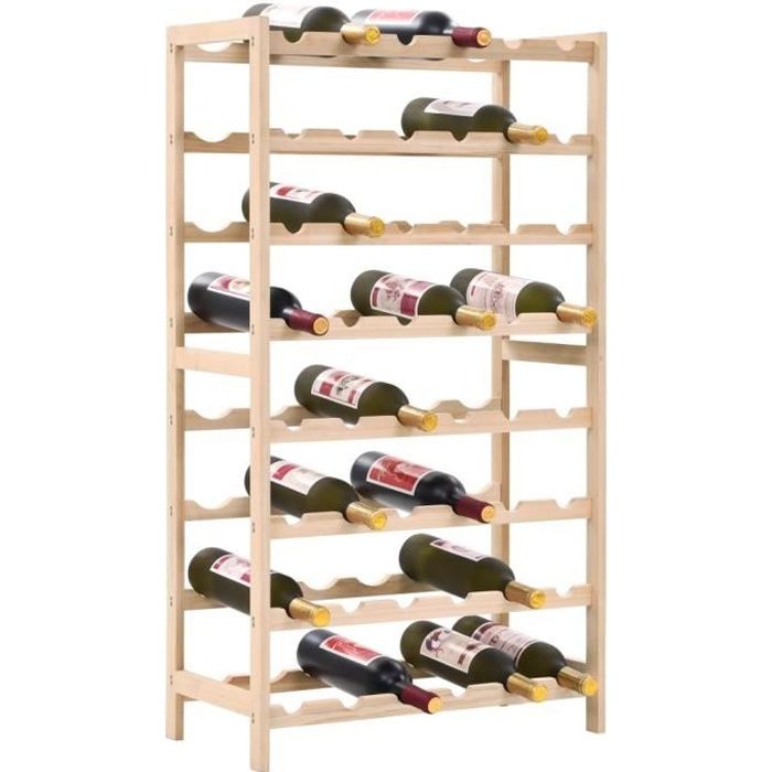 🧡3588mode - etagère à bouteille casier à bouteilles porte-bouteilles - meuble range bouteille - casier à vin - bois de cèdre 57,5 x