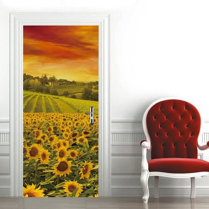 Decalcomania 3D Per Porta Con Fiore D'argento, Adesivo Murale Rimovibile 77x200 Cm, Autoadesivo Per Arredamento Camera