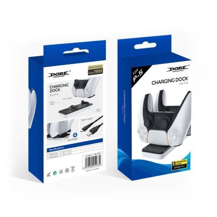 DOBE Station de Chargement pour Manettes PS5 contrôleur chargeur double Station de chargement pour manette de jeu sans fil