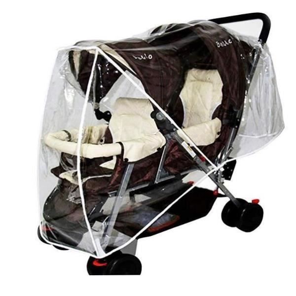 Housse Anti-pluie Transparente Pour Poussette Double - Imperméable Et Anti-vent, Universelle, Style A
