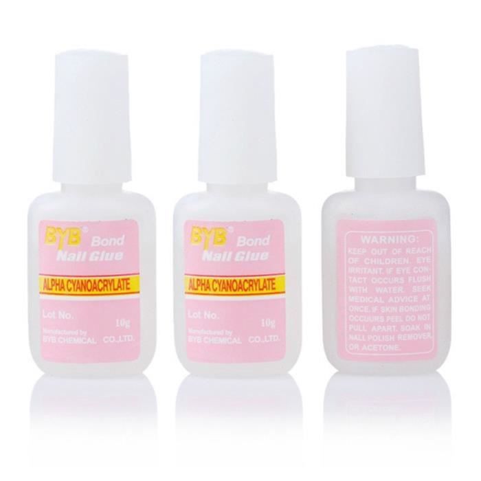 3 Pcs Colle à Ongle Forts Acrylique Uv Ongles Décoration 10g