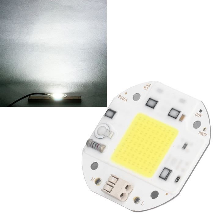 MECCANIXITY Lot de 10 ampoules LED COB 3 W 280 lm 3000-3200 K 20 mm 5 V CC à économie d'énergie pour projecteur Blanc chaud