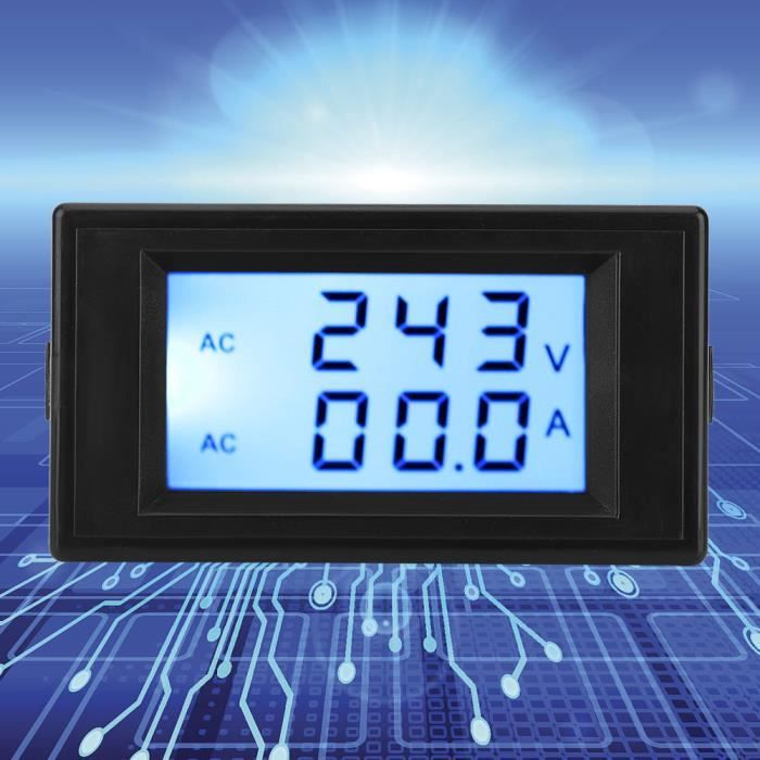 Multimètre Numérique DL69-2042 – Double Affichage LED, AC80-300V, AC0-100.0A – Volt Ampèremètre Précis