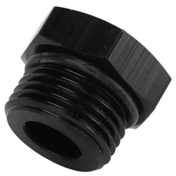 Adaptateur Raccord Tuyau Carburant TF-AN6 à 1/4 NPT - Aluminium Noir Anodisé - Pour Ligne Carburant, Huile, Air