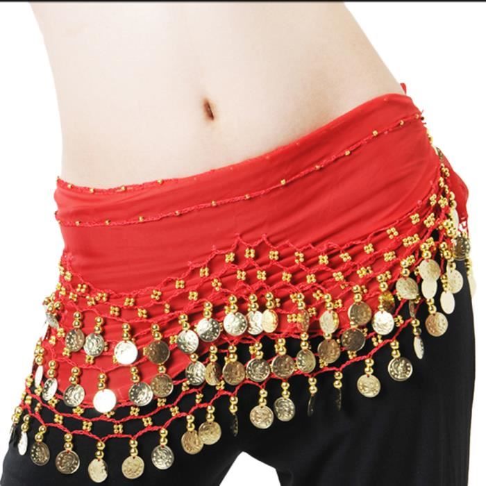 Jupe De Danse Orientale Femme – Méduse Brillante, Franges, Costume Fête, Taille Basse